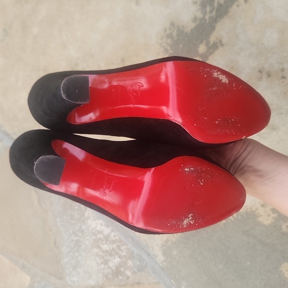 Christian Louboutin Bibi 140mm Platform High Heels with Platform in Black Suede - Picture 12 of 14